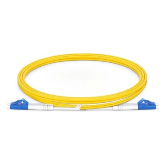 LC UPC To LC UPC Duplex G.652.D Single Mode Fiber Optic Cable PVC 0.9mm - 2m