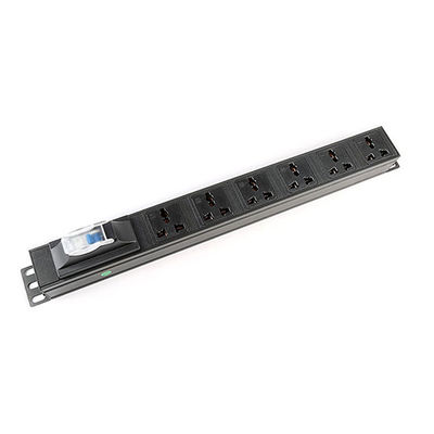 1U Thickness 8 Way Cabinet PDU with Overload Protection and Switch for Data Centers