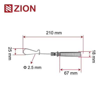 ZCSSC-04 FTTH Stainless Steel Flat Cable Drop Clamp | High-Quality Wire Clamp for Fiber Optic Networks