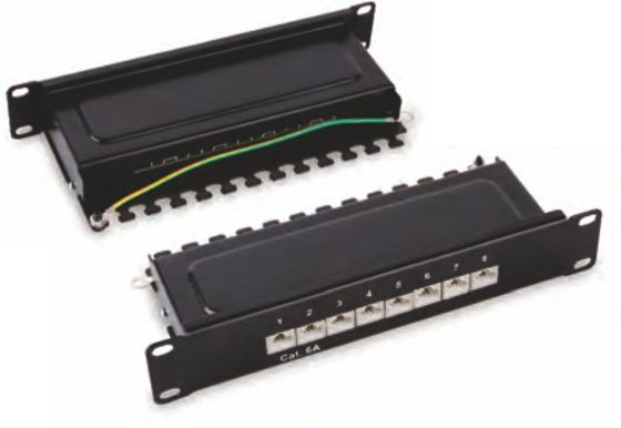 10" 0.5U Shielded Patch Panel for Data Center with 8/12 Ports Rackmount Design