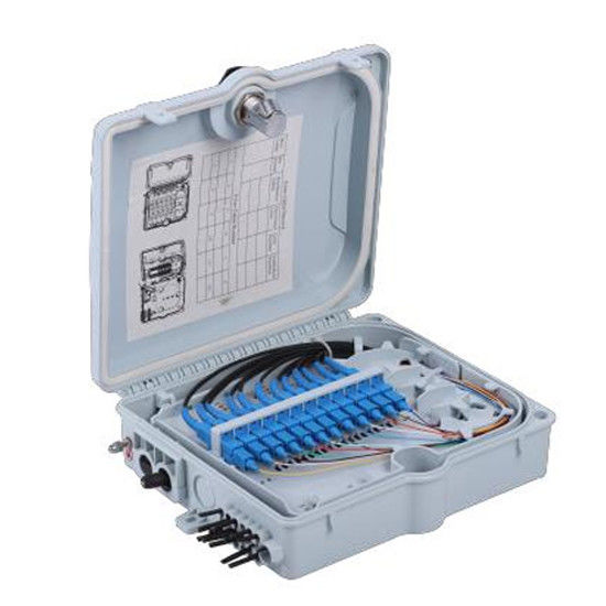 12 Core Fiber Optical Terminal Box with ABS+PC Material and Mini PLC Splitter for Fttx Networks