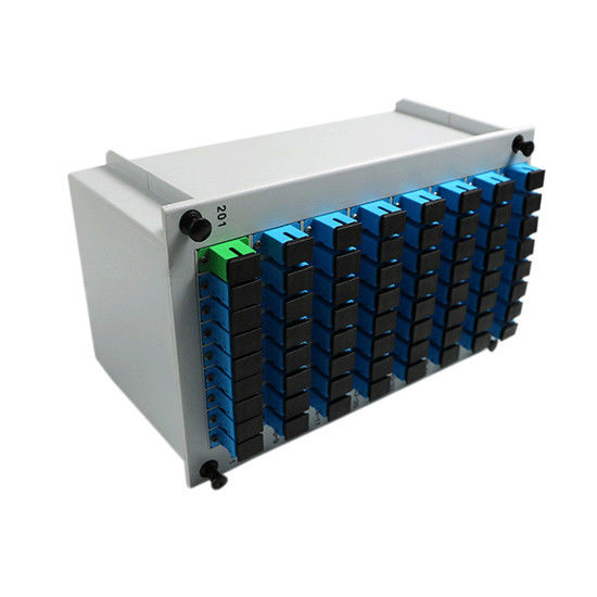 1×64 Configuration PLC Fiber Splitter LGX Module with SC FC Connection for FTTH and PON Applications