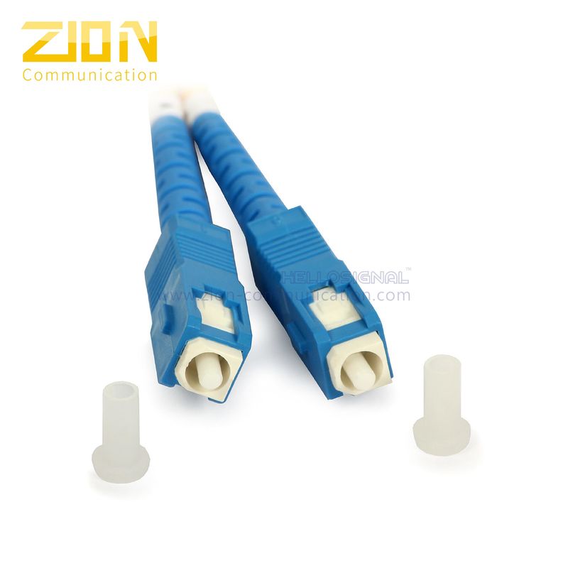 SC to SC Simplex Fiber Optic Patch Cord with 9/125 μm Singlemode Fiber and PVC or LSZH Material