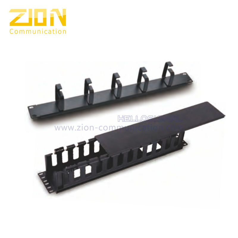 1U/2U Capacity Cable Manager with SPCC Cold Rolled Steel and Black Color for Rack Cable Management in Data Centers