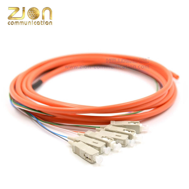 12 Fibers OM1 Multimode PVC Jacket Fiber Optic Patch Cord for High-Speed Data Transmission